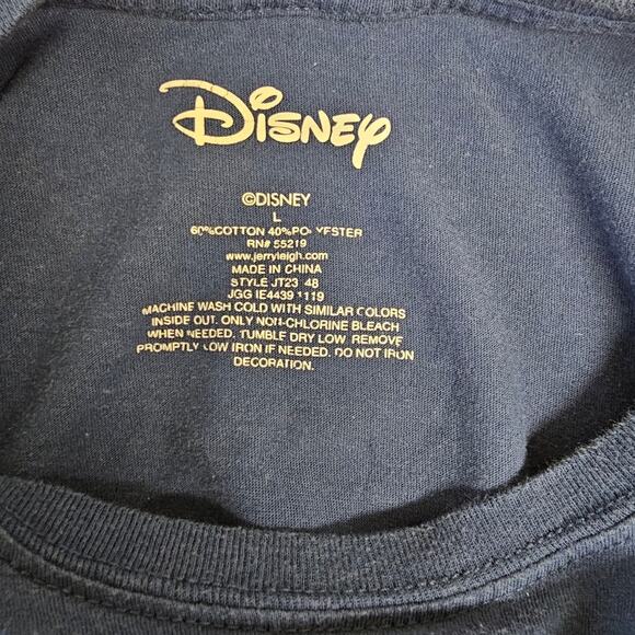 Disney Dual Sided Mickey and Friends Cropped Blue T-shirt Size Large - Picture 6 of 6